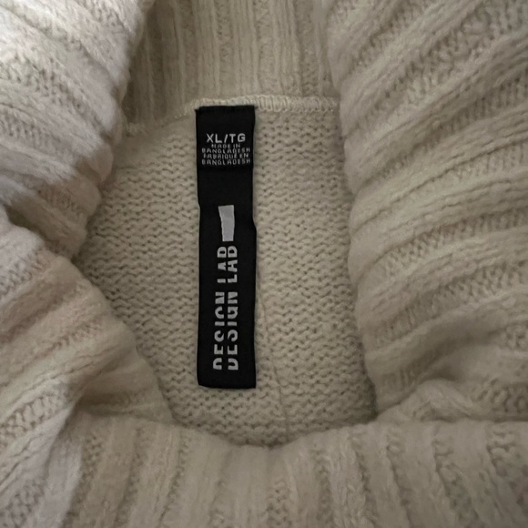 NWT Design Lab Ladies XL Beige Turtleneck Sweater Dress - Picture 5 of 16